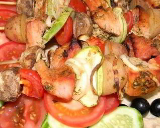 Шашлычки из индейки на шпажках в духовке