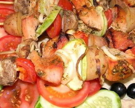 Шашлычки из индейки на шпажках в духовке