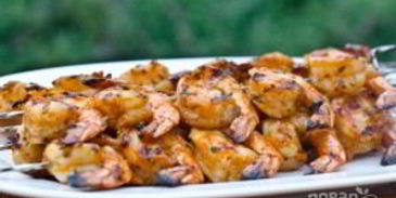 шашлычки из креветок на гриле