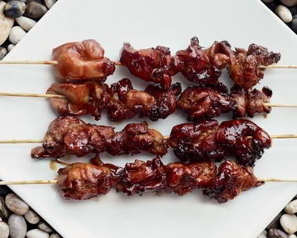 Шашлычки якитори из цесарки