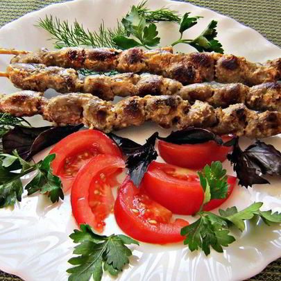 Шашлычок из куриных сердечек