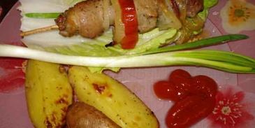 шашлычок по-домашнему с картошечкой