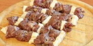 шашлык из говядины на шпажках