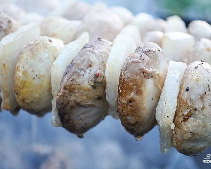 Шашлык из шампиньонов