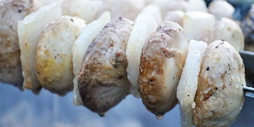 Рецепт шашлыка из шампиньонов