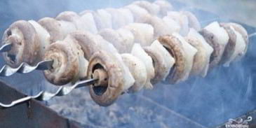 шашлык из шампиньонов