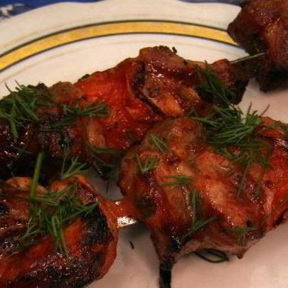 Шашлык из свинины в красном вине