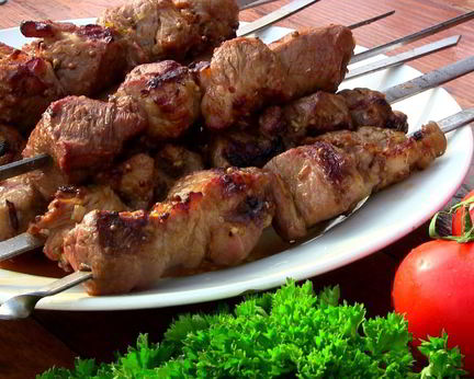 Шашлык из телятины на гриле