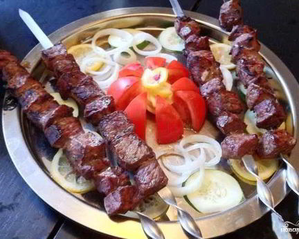 Шашлык из телятины по-азербайджански