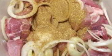 шашлык на кефире из свинины