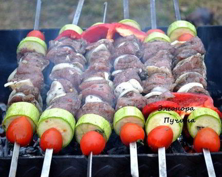 Шашлык с овощами