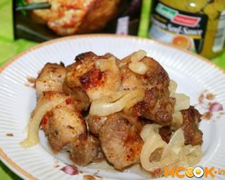 Шашлык в духовке из свинины в рукаве