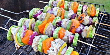 сицилийские шашлычки из овощей и трески