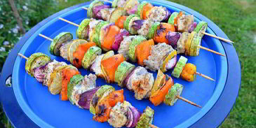 сицилийские шашлычки из овощей и трески