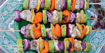 сицилийские шашлычки из овощей и трески