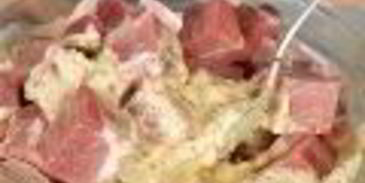 свиные шашлыки в кокосовой стружке