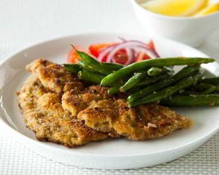 Говяжий шницель с фасолью