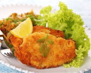 Хрустящий свиной шницель