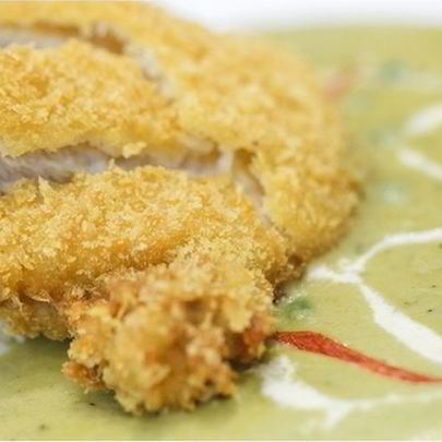 Шницель из индейки с кокосом