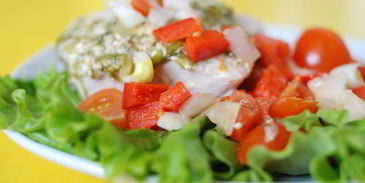 шницель из индейки с зеленью