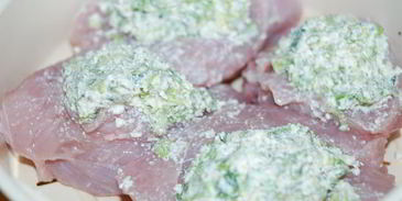 шницель из индейки с зеленью