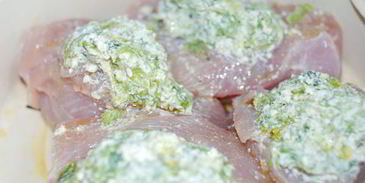 шницель из индейки с зеленью