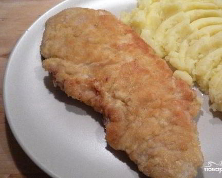 Шницель из свинины в мультиварке