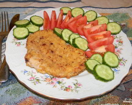Шницель в панировке