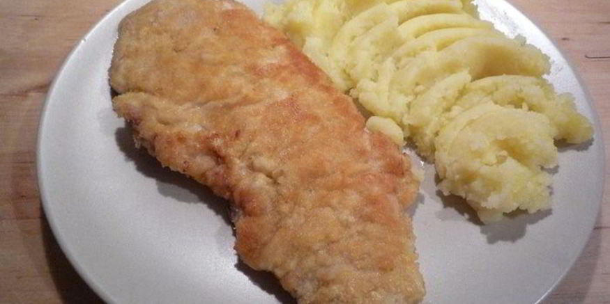 Рецепт свиного шницеля в панировке