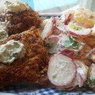 Рецепт Венских ореховых шницелей со сливочным картофельным салатом