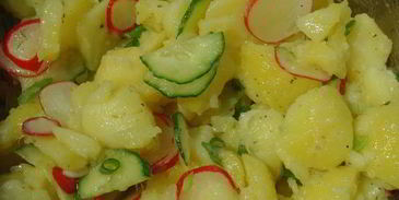 венский шницель с картофельным салатом