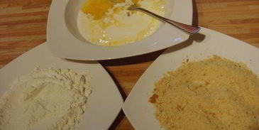 венский шницель с картофельным салатом