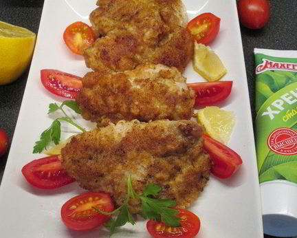 Венский шницель в кляре с хреном по-русски