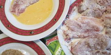 венский шницель в кляре с хреном по-русски