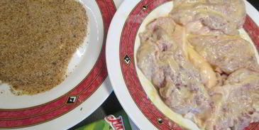 венский шницель в кляре с хреном по-русски