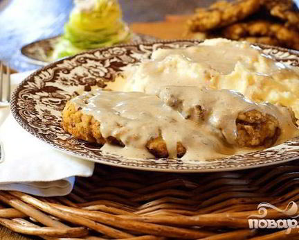 Куриный стейк с соусом