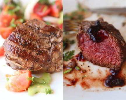 Стейк из говядины с классическим винным соусом