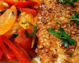 Стейк из индейки с гарниром из овощей