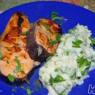 Рецепт Стейка из кижуча в соке красного апельсина