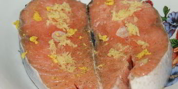 стейк из семги на гриле