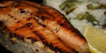 стейк из семги на гриле