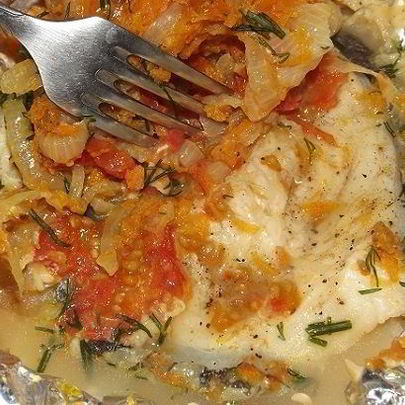 Стейк из зубатки