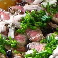 Рецепт Стейка с понзу и грибным маслом