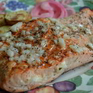 Рецепт Стейка семги на вермут-маринаде