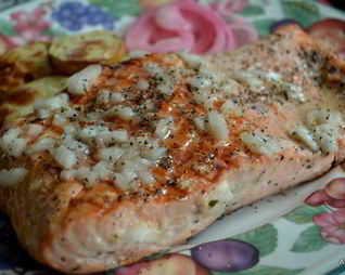 Стейк семги на вермут-маринаде