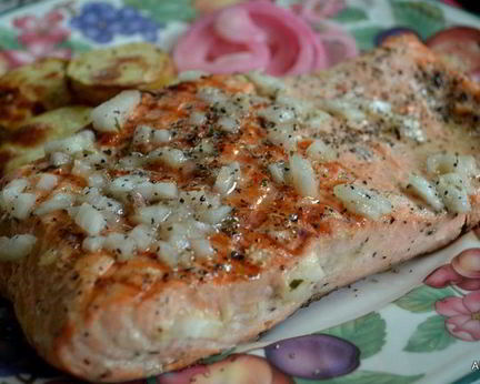 Стейк семги на вермут-маринаде