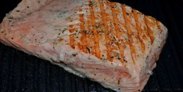 стейк семги на вермут-маринаде