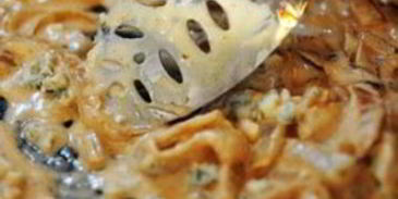 стейк в сырном соусе