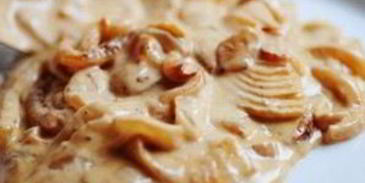 стейк в сырном соусе