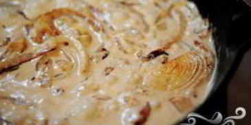 стейк в сырном соусе